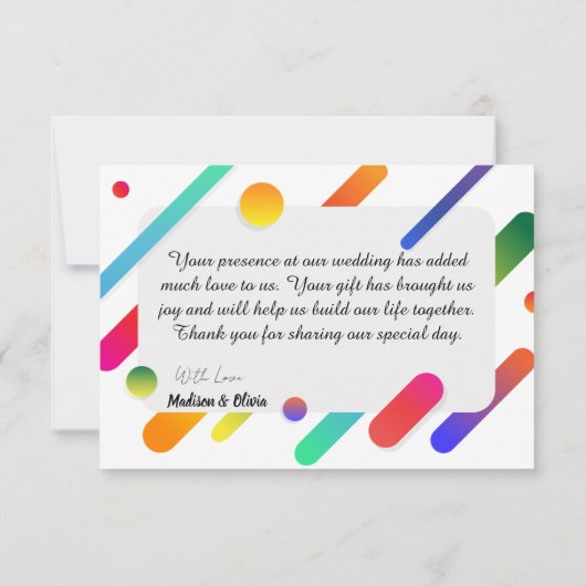 Wilde bloem Hartelijk dank Bedankkaart (Achterkant)