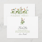 Wilde bloem Hartelijk dank Bedankkaart (Voorkant / Achterkant)
