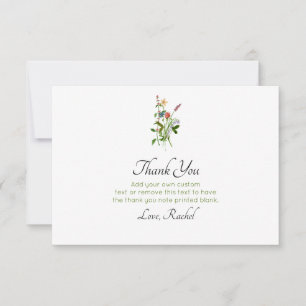 Wilde bloem Hartelijk dank Bedankkaart