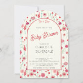 Wilde bloem Het is een meisje Baby Shower Kaart (Voorkant)