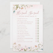 Wilde bloem Hij zei dat ze vrijgezellenfeest wild (Voorkant / Achterkant)