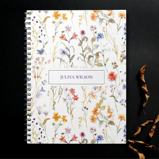 Wilde bloem kleurrijk notitieboek