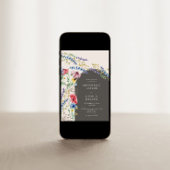 Wilde bloem Land Floral Arch Wedding Kaart