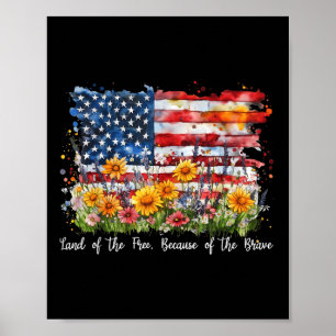 Wilde bloem Land Van De Vrijen Omdat De Dappere 4 Poster