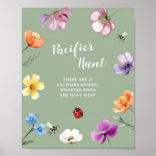 Wilde bloem Lovebug Speenkoordje Jacht Poster