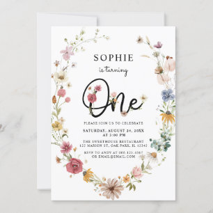 Wilde bloem maakt een eerste meisje van de geboort kaart