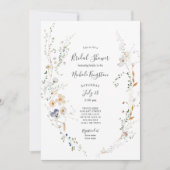 Wilde bloem met bridal Shower Invitation Kaart (Voorkant)