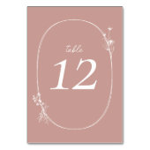 Wilde bloem met ivoren bruiloft kaart (Achterkant)