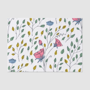 Wilde bloem met kleurrijke wilde bloem tissuepapier