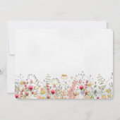 Wilde bloem Modern Floral Botanical Personalized Notitiekaartje (Achterkant)