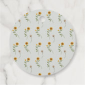 Wilde bloem Moeder Goose Nursery Rhyme Bedankjes Labels (Achterkant)