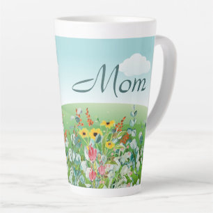 Wilde bloem Moederdag (mama) Latte Mok