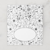 Wilde bloem Monochrome moderne naam (Buitenkant ongevouwen)