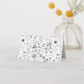 Wilde bloem Monochrome moderne naam (Achterkant)