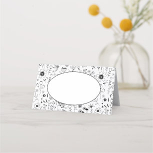 Wilde bloem Monochrome moderne naam