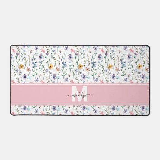 Wilde Bloem Monogram Bureaumat (Voorkant)