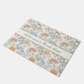 Wilde Bloem Monogram Naam Botanisch Deurmat (Schuin)