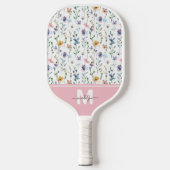Wilde Bloem Monogram Pickleball Paddle (Voorkant)