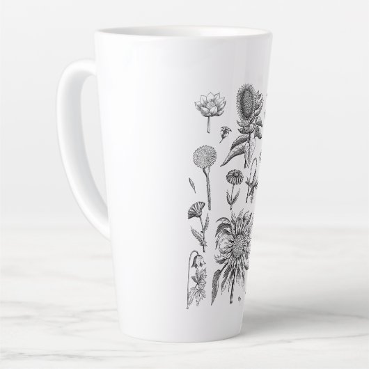 Wilde bloem - Mooie ventilator - Planten Latte Mok (Linkerhoek)