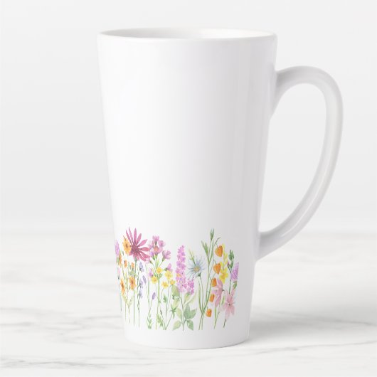 Wilde bloem Naam Definitie Wilde Bloem Latte Mok (Rechts)