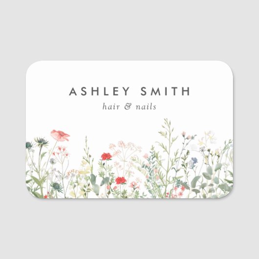 Wilde bloem naamplaatje (Voorkant)