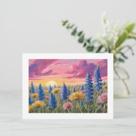 Wilde bloem notitiekaartje