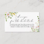 Wilde bloem Ontvang bruid Informatiekaartje (Voorkant)