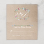 Wilde bloem op Kraft Country Weddenschap (Buitenkant ongevouwen)