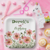 wilde bloem papieren bordje (Feest)