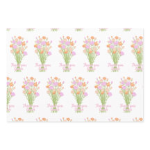 Wilde bloem Pastel Bruiloftsshower Aangepaste Dank