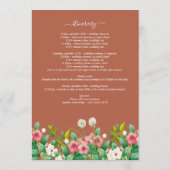 Wilde bloem Periwinkle Sinaasappel Wedroute Programma (Achterkant)