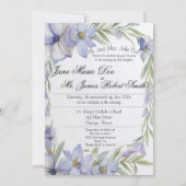 Wilde bloem Periwinkle Weddenschap Kaart (Voorkant)