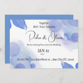 Wilde bloem Periwinkle Weddenschap Save The Date (Voorkant / Achterkant)