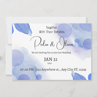 Wilde bloem Periwinkle Weddenschap Save The Date