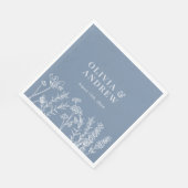 Wilde bloem Periwinkle Wedding Napkins Servet (Hoek)
