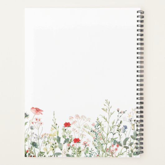 Wilde bloem planner (Achterkant)