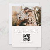 Wilde bloem QR-code foto bruiloft Kaart (Achterkant)