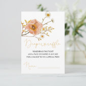 Wilde bloem Raffle Ticket , Bohemian Shower Informatiekaartje (Staand voorkant)