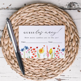 Wilde bloem Rand raad hoeveel Kaart het spel heeft