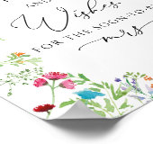 Wilde bloem Rustic Bridal Game Wishes Poster (Hoek)
