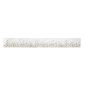 Wilde bloem Satin Ribbon, zomerbloemen Lint (Voorkant)