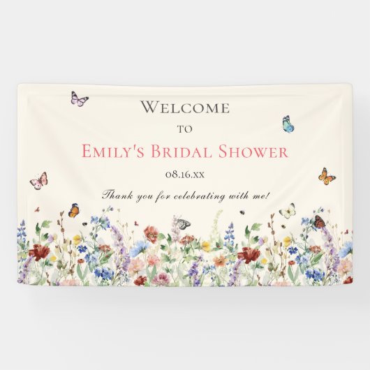 Wilde bloem spandoek (Horizontaal)