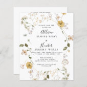 Wilde bloem sparen de Datum (Voorkant / Achterkant)