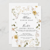 Wilde bloem sparen de Datum Kaart (Voorkant / Achterkant)