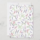 Wilde bloem sparen de Datum Kaart (Achterkant)