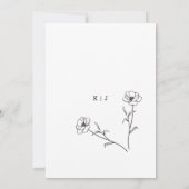 Wilde bloem sparen de Datum Kaart (Achterkant)