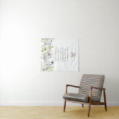 Wilde Bloem Spreuk Wandkleed (In Situ (horizontaal))