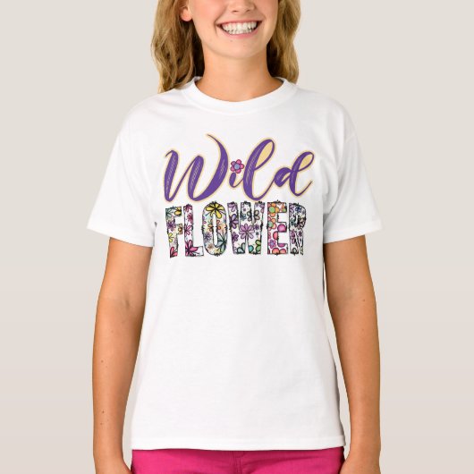 Wilde bloem t-shirt (Voorkant)