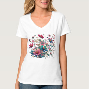 Wilde bloem t-shirt