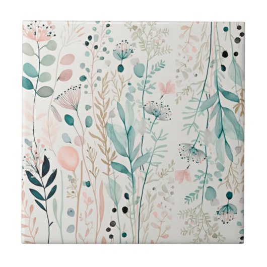 Wilde bloem tegeltje (Voorkant)